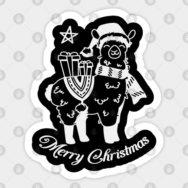 Merry Christmas Llama Sticker by Animal Specials